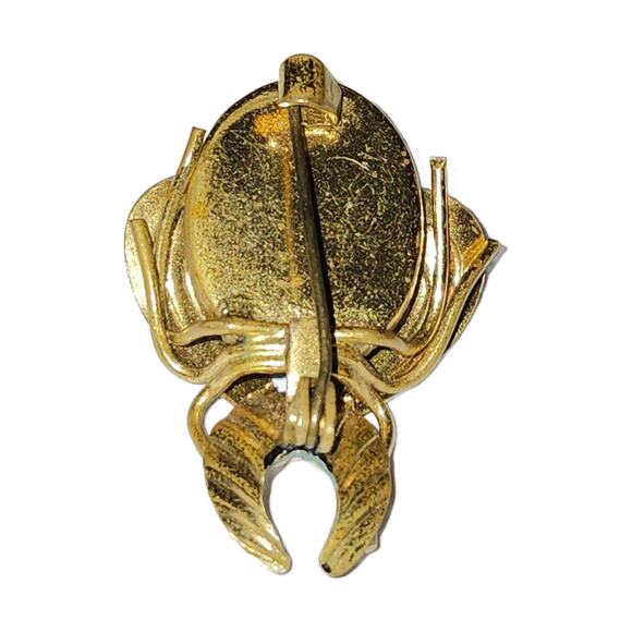 Vintage Enamel SCARAB Beetle Brooch - Picture 9 of 10